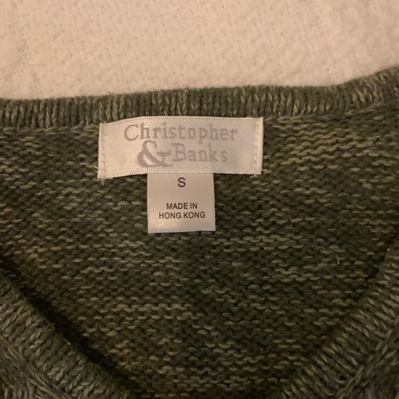 Green Christopher & Banks Sweater - Picture 2 of 4